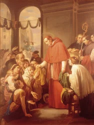 Saint Charles Borromeo Handing out Alms to the People